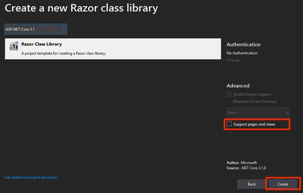Razor class library